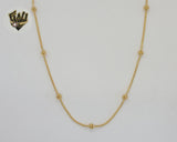 (1-1529) Gold Laminate - 4mm Snake Balls Link Chain - BGO