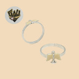 (2-5295-E) 925 Sterling Silver - Bird Toe Ring - Fantasy World Jewelry
