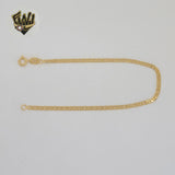 (1-0428) Gold Laminate - 2.5mm Mariner Link Bracelet - BGF