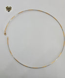 (1-6308) Gold Laminate - Rigid Two Tones Necklace - BGO - Fantasy World Jewelry