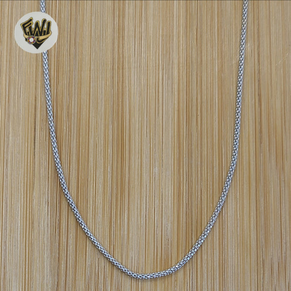 (2-8067) 925 Sterling Silver - 1.5mm Popcorn Link Chains. - Fantasy World Jewelry