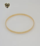 (1-4076) Gold Laminate - 4mm Classic Plain Bangle - BGF