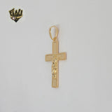 (1-2389-1) Laminado Oro - Colgantes Cruz - BGF