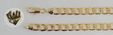 (1-60013) Gold Laminate - 7mm Curb Link Men Bracelet - 8.5" - BGF - Fantasy World Jewelry