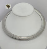 (4-7071) Stainless Steel - 12mm Magic Herringbone Necklace - 18". - Fantasy World Jewelry