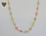 (1-1610) Gold Laminate - 6.5mm Flowers Link Chain - BGF