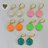 (1-1194-A) Gold Laminate - Happy Face Earrings - BGO - Fantasy World Jewelry
