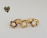 (1-3050-A) Gold Laminate - Flower Ring - BGF - Fantasy World Jewelry