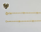 (1-1546-1) Gold Laminate - 3.5mm Singapore Link Chain with Balls - BGO