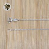 (2-8105) 925 Sterling Silver - 0.8mm Box Link Chains. - Fantasy World Jewelry