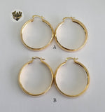 (1-2712-A) Gold Laminate Hoops - BGF - Fantasy World Jewelry