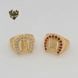(1-3160-1) Anillo de oro laminado con la Virgen de Guadalupe para hombre - BGO