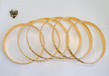 (1-4034) Gold Laminate - 7.5mm Two Tones Bangles - BGO - Fantasy World Jewelry