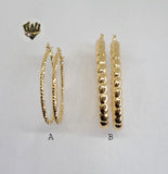 (1-2727) Gold Laminate Hoops - BGO - Fantasy World Jewelry