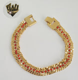 (1-0861) Gold Laminate - 9.5mm Alternative Bracelet - 8" - BGO - Fantasy World Jewelry
