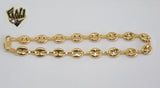 1-0050 Gold Laminate - 8mm Puff Marine Anklet - 10" -  BGF - Fantasy World Jewelry