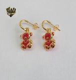 (1-2957-1) Gold Laminate - Bears Hoops Earrings - BGO - Fantasy World Jewelry
