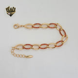 (1-60088) Gold Laminate - 9mm Zircon Bracelet - 7.5" - BGO