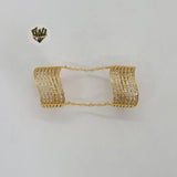 (1-3194) Gold Laminate - Double CZ Ring - BGO - Fantasy World Jewelry