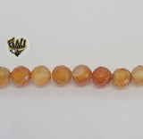 (MBEAD-221) 8mm Carnelian Faceted Beads - Fantasy World Jewelry