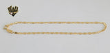 (1-0040) Gold Laminate - 2.5mm Alternative Marine Anklet - 10" - BGF - Fantasy World Jewelry