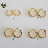 (1-2617 B-C) Gold Laminate Hoops- BGO - Fantasy World Jewelry