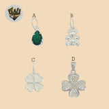 (2-1671) 925 Sterling Silver - Zircon Pendants.