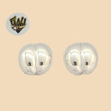 (2-4328) 925 Sterling Silver - Plain Stud Earrings. - Fantasy World Jewelry