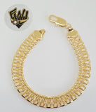(1-0810) Gold Laminate - 9.5mm Alternative Bracelet - 7.5" - BGO - Fantasy World Jewelry