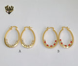 (1-2648 A-C) Gold Laminate Hoops - BGO - Fantasy World Jewelry