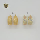 (1-2686) Gold Laminate - Hoops with Design - BGF - Fantasy World Jewelry