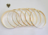 (1-4045) Gold Laminate - 6mm Saint Benedict Bangles - Dozen - BGO - Fantasy World Jewelry