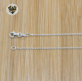 (2-8046) 925 Sterling Silver - 1.4mm Open Rolo Link Chains. - Fantasy World Jewelry
