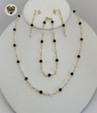 (1-6215) Gold Laminate- Beads Chain Set - BGO - Fantasy World Jewelry