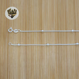 (2-66004) 925 Sterling Silver - 1mm Popcorn Balls Link Chain. - Fantasy World Jewelry