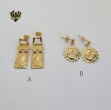 (1-1111) Gold Laminate Earrings - BGF - Fantasy World Jewelry