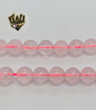 (MBEAD-166) 8mm Quarzo Rosado Beads - Fantasy World Jewelry