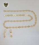 (1-6117) Gold Laminate - Pearls Link Set - BGF