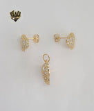 (1-6271) Gold Laminate - Zircon Hearts Set - BGO