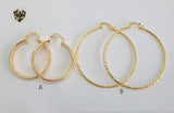 (1-2734-1) Gold Laminate Hoops - BGO - Fantasy World Jewelry