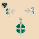 (2-6554) 925 Sterling Silver - Clover Set. - Fantasy World Jewelry
