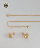 (1-6376) Gold Laminate - Zircon Heart Set - BGO