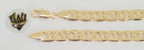 (1-60039) Gold Laminate - 8mm Flat Marine Link Men Bracelet- 8.5" - BGF - Fantasy World Jewelry