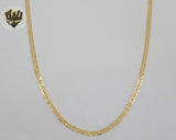 (1-1930) Gold Laminate - 3mm Carved Mariner Link Chain - BGF