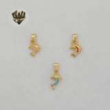 (1-2029) Gold Laminate - Dolphin Pendants - BGF