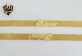(1-0767) Gold Laminate - 8mm Bismarck Link Bracelet - 7.5" - BGF - Fantasy World Jewelry