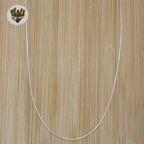 (2-8030) 925 Sterling Silver - 1mm Box Link Chains. - Fantasy World Jewelry