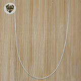 (2-8030) 925 Sterling Silver - 1mm Box Link Chains. - Fantasy World Jewelry