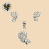 (2-6367) 925 Sterling Silver - Butterfly Set. - Fantasy World Jewelry