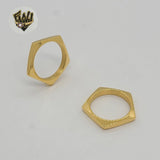 (4-0008-1) Stainless Steel - Star Band Ring.